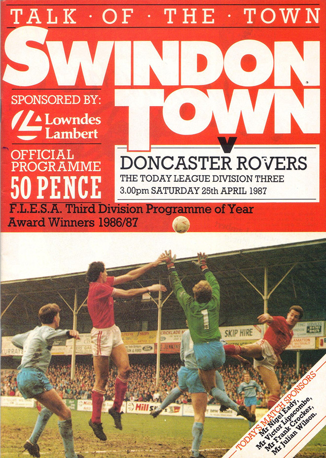 <b>Saturday, April 25, 1987</b><br />vs. Doncaster Rovers (Home)